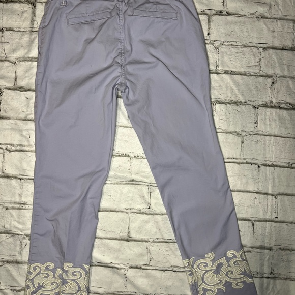 Tori Burch lavender cropped embroidered pants size (26) US 4 - Picture 5 of 5